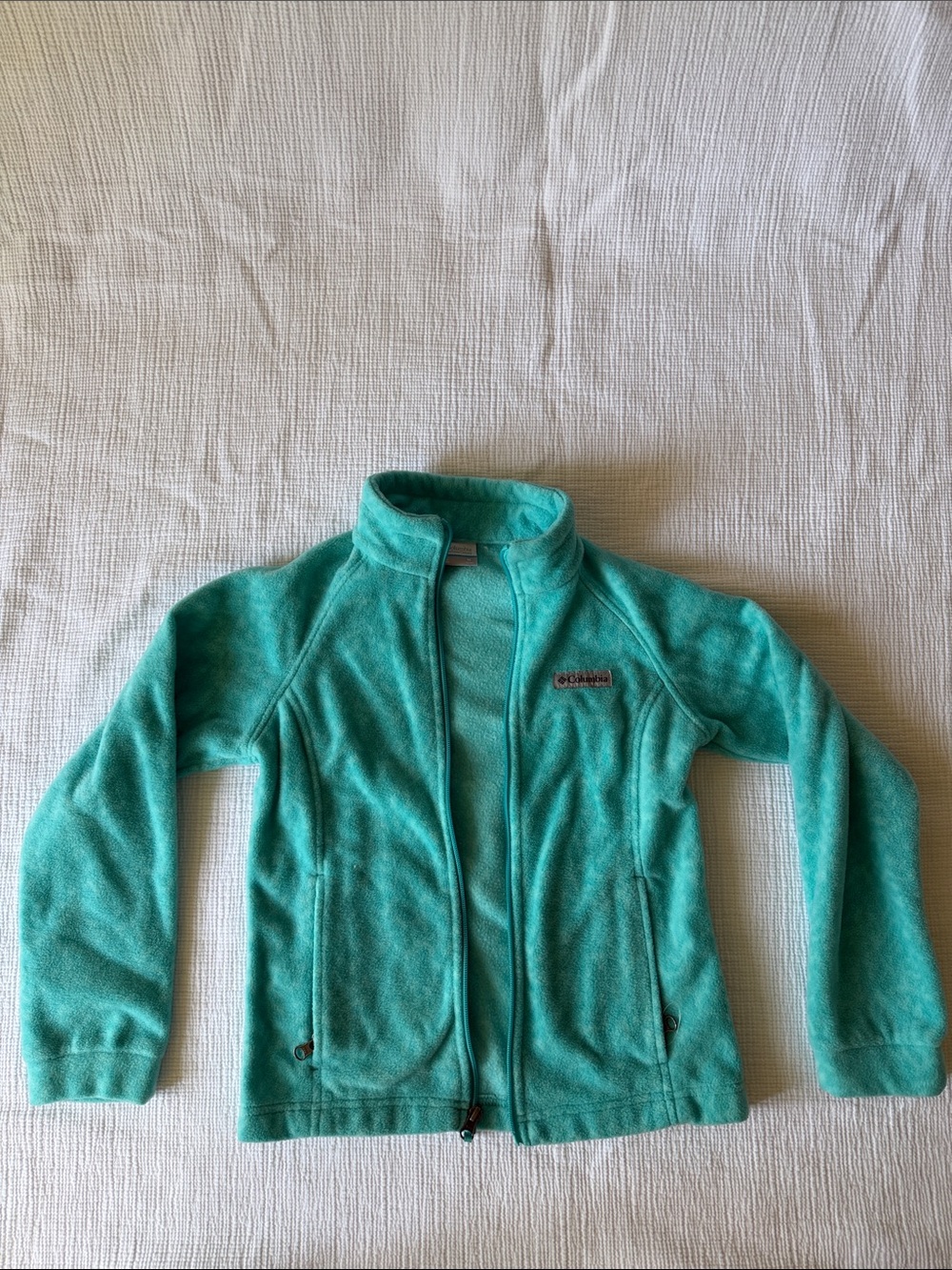 Columbia Girls' Teal Zip-Up Fleece Jacket